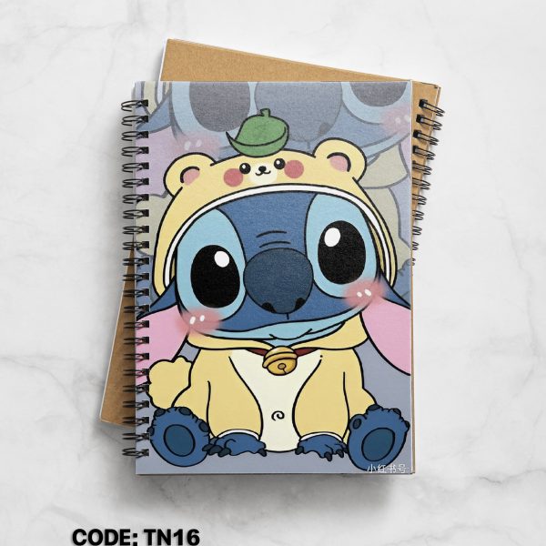 Stitch printed side open note book #TN16