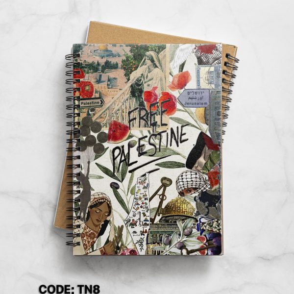 Free Palestine printed side open note book #TN8
