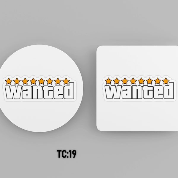 wanted Printed Acrylic Coaster #TC19