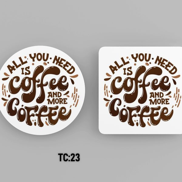 Coffee Printed Acrylic Coaster #TC23