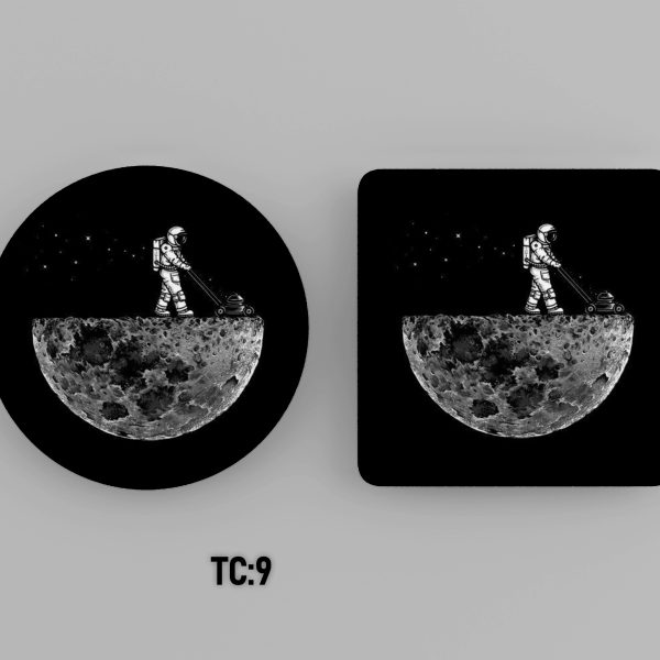 Astronaut on the moon Printed Acrylic Coaster #TC9