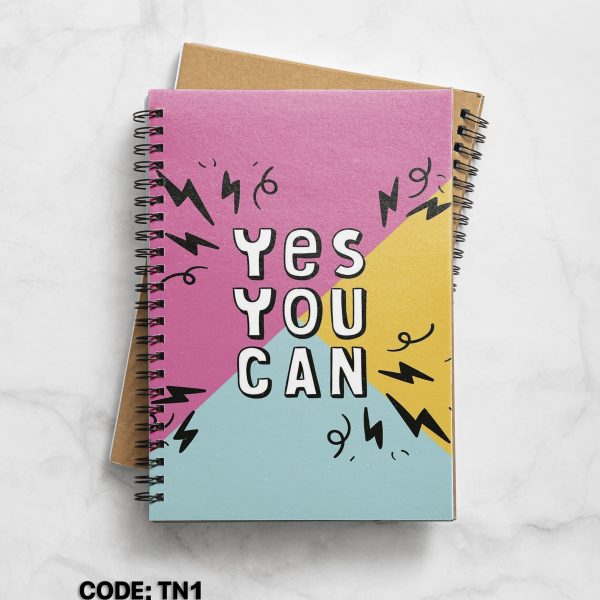 yes you can printed side open note book #TN1