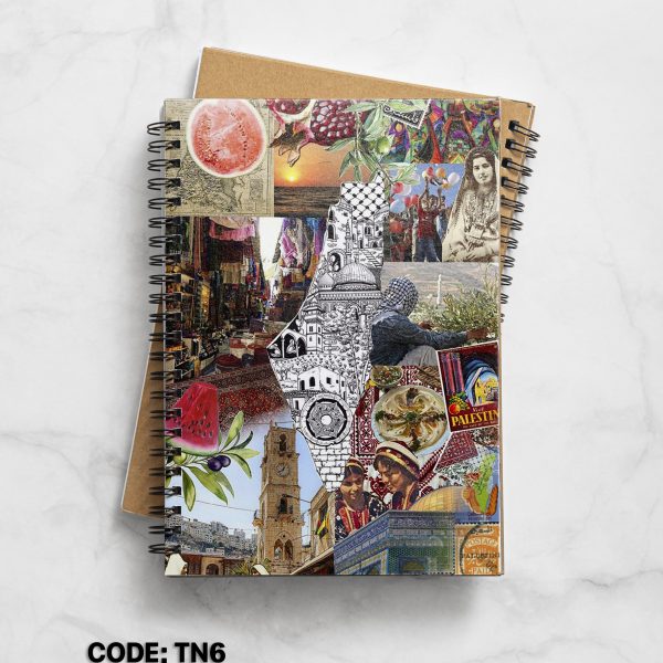 Aesthetic Scrapboo printed side open note book #TN6
