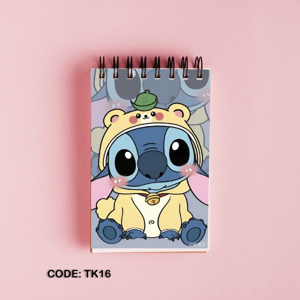 Stitch printed top open note book #TK16