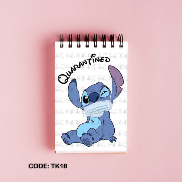 Sad stitch printed top open note book #TK18