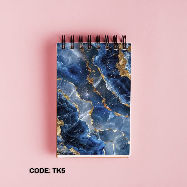 Realistic marble piece printed top open note book #TK5